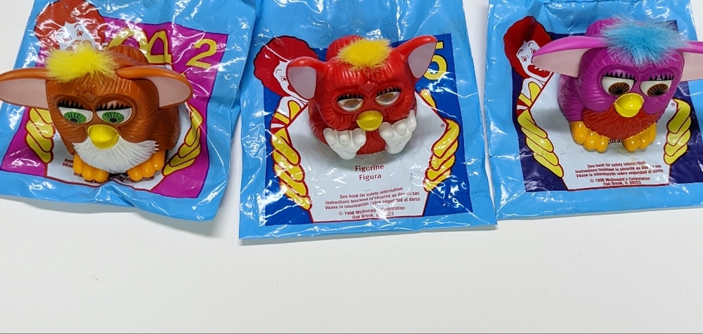 3 Furby McDonald's 90s toys